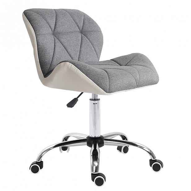 Konferenční židle BADAR bílá / šedá Tempo Kondela - 46 cm