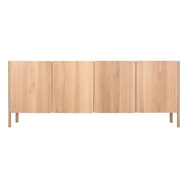 Komoda z dubového dřeva v přírodní barvě 220x85x42 cm Dvor – Gazzda