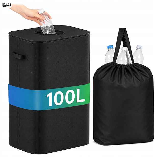 Koš Na Recyklovatelné Lahve A Plechovky, Plastový, Skládací, Vyjímatelná Taška