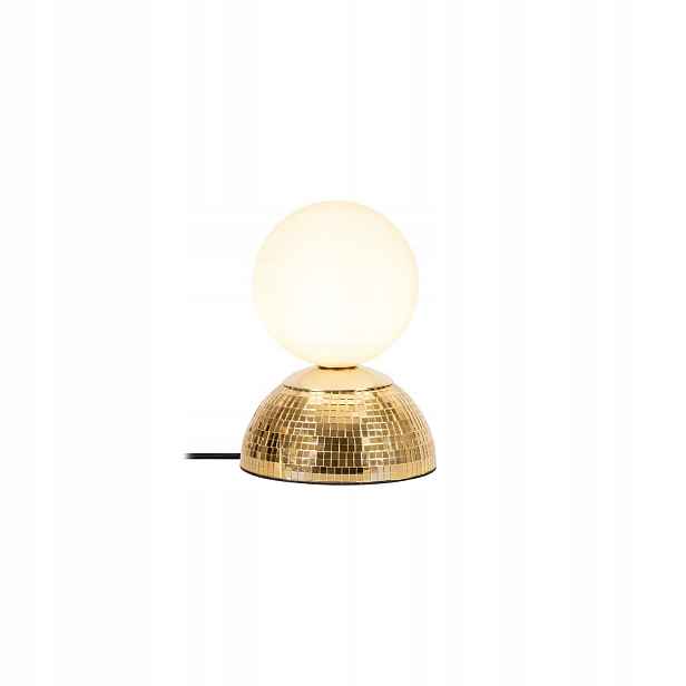 Lucide Glitzer stolní lampa zlatá retro fazetovaná koule G9 5W