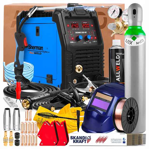 Synergická Svářečka Digimig 200 230V 200A Tig Lift Lutosvařování