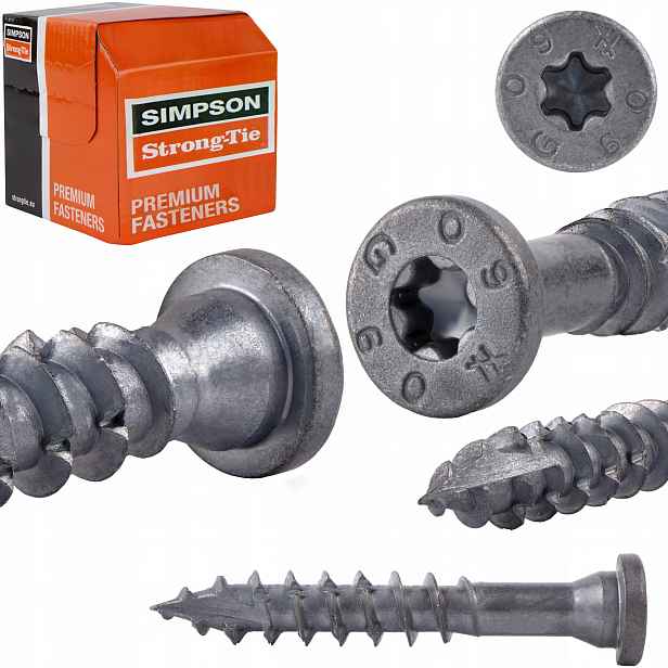 Tesařské vruty 10x60 mm 50 ks Torx pro konektory Simpson Ssf