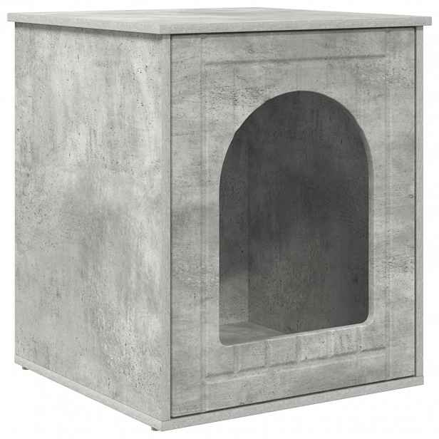 vidaXL Kočičí dům Beton 53 x 52 x 62 cm Kompozitní dřevo