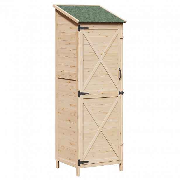 vidaXL Zahradní shed Přírodní 59,5 x 56 x 176,5 cm