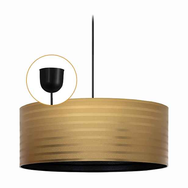 Závěsná lampa Abażur 40 cm stropní 1x E27 60 W Lustr stínidlo Zlatá Led