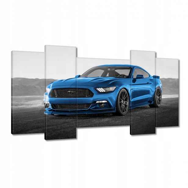 Obrazy 120x65 Modrý Ford Mustang