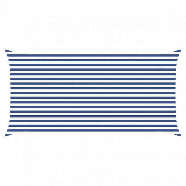 vidaXL Sluneční plachta Modrá a bílá 2,5 x 5 m 100% polyester Oxford