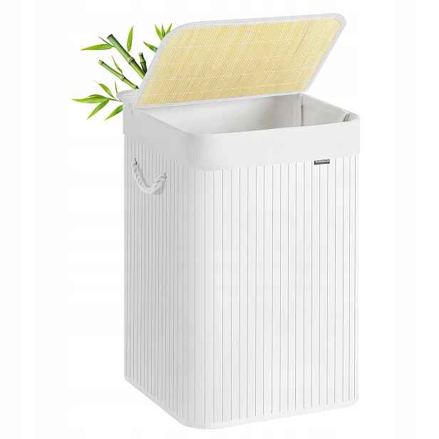 Volně stojící koš na prádlo Songmics 95 l bílý