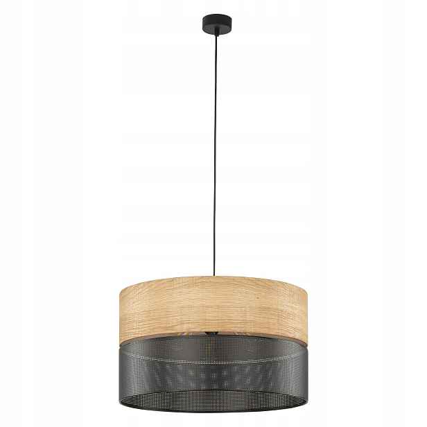 Závěsné svítidlo Nicol Černá Boho Abažur 3xE27 50cm Stropní Moderní Dům
