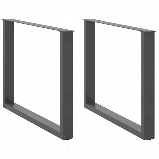 vidaXL Nohy k jídelnímu stolu ve tvaru U 2 ks antracitové 100 x (72-73) cm ocelové