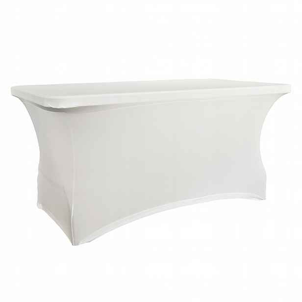 Ubrus 76 cm x 150 cm obdélníkový bílý Verlo