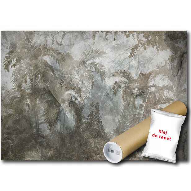 Vinylová fototapeta Palma Džungle Beton 312x219