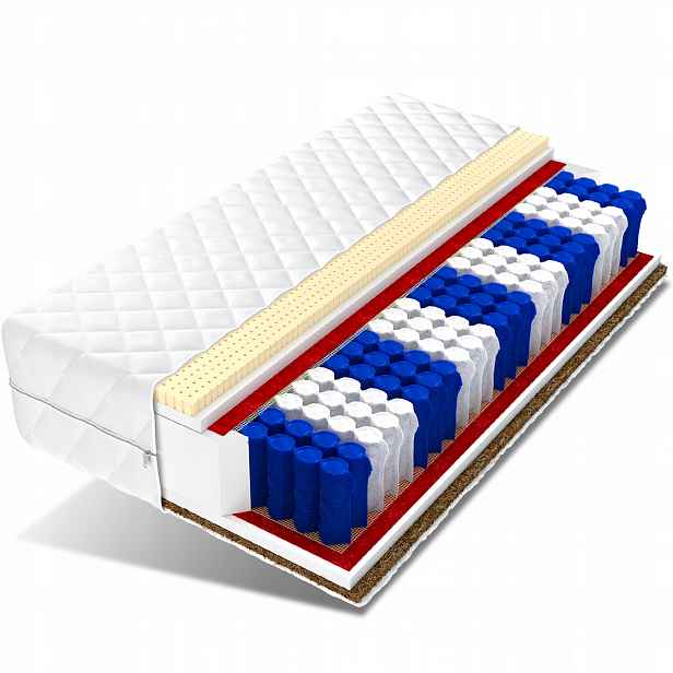Matrace 90x200 pocket 9 zón kokos latex Syrius