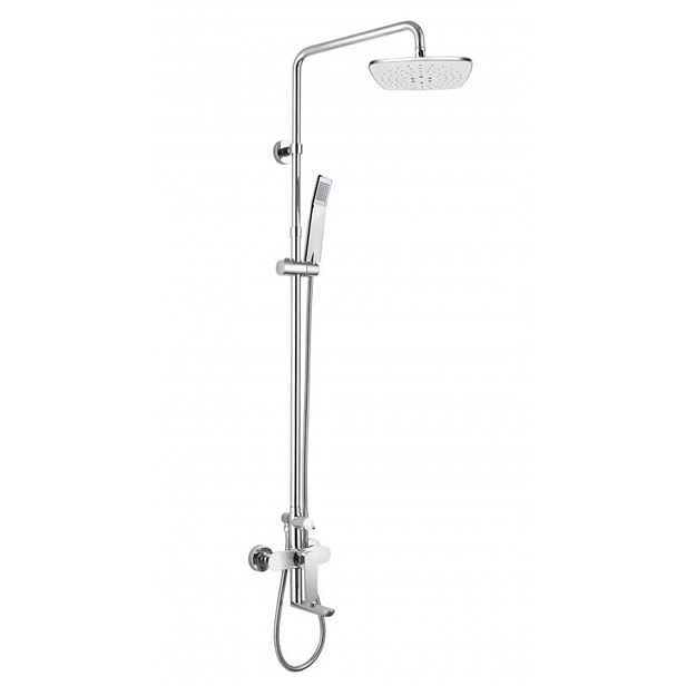 Mereo - Sprchový set s vanovou baterií, 23x23 cm, chrom CBE60101SBM