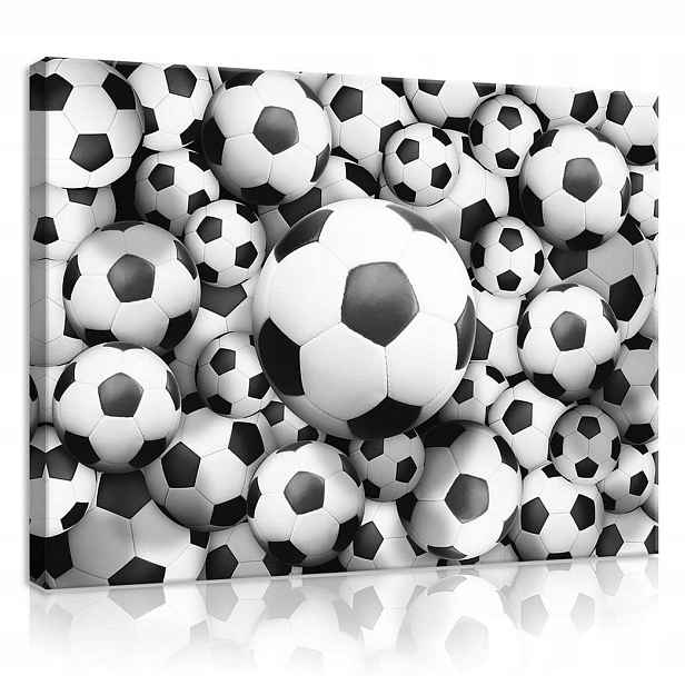 Obraz 100x75 Fotbal sport míčová hra černobílý vzor dynamika energie