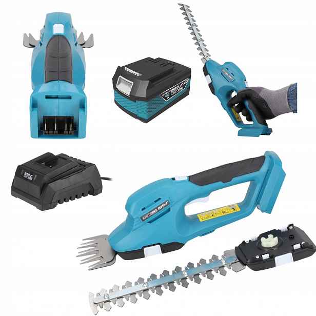 Set Nůžky na trávy/živý plot 18V Dedra DED6989 4AH DED7034, Nabíječka