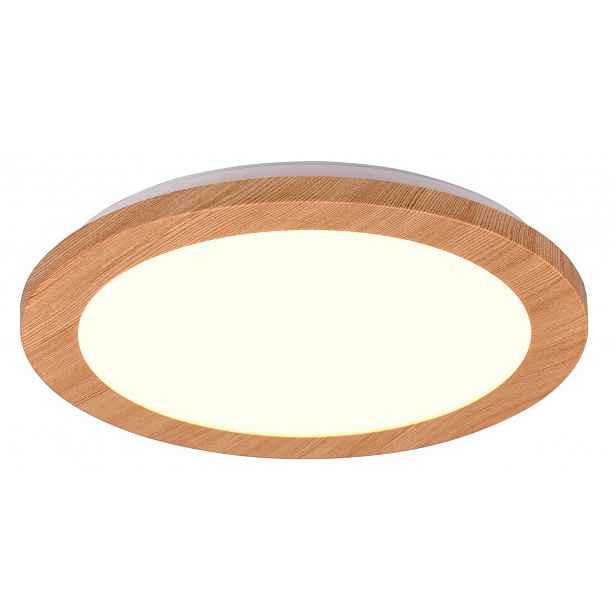 Stropní LED osvětlení Camillus 26 cm, kulaté, imitace dřeva