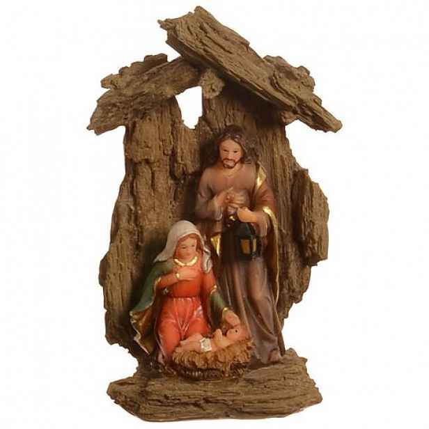 Vánoční dekorace Betlém, polystone, 8 x 13 x 5 cm