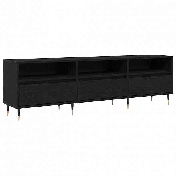 vidaXL Televizní skříň 150 x 30 x 45 cm Černý dub Kompozitní dřevo