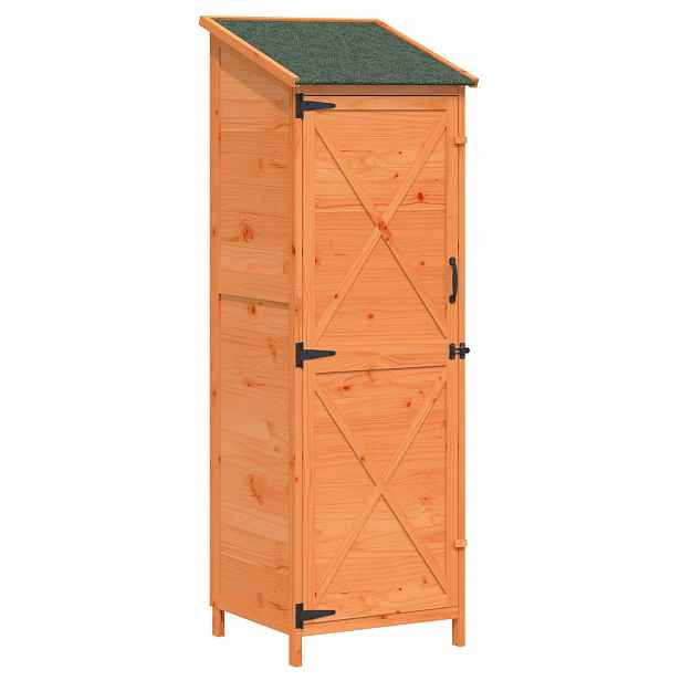 vidaXL Zahradní shed Hnědá 59,5 x 56 x 176,5 cm Masivní jedlové dřevo