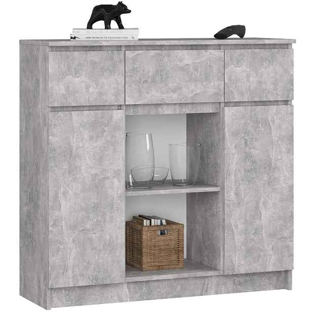 Ak furniture Komoda Baros 100 cm beton