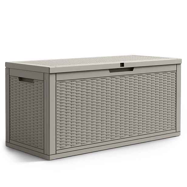 Ak furniture Zahradní úložný box Ezra 340 L šedý