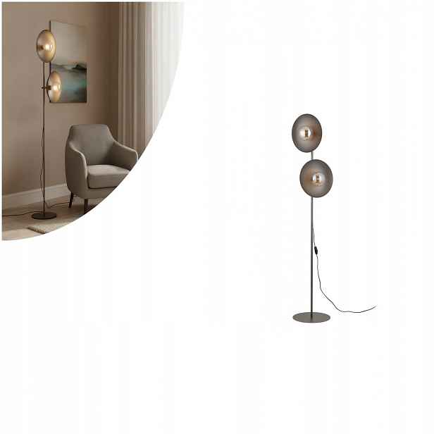 Podlahová lampa Slate loft hnědá, moderní akcent v obývacím pokoji Tk Lighting
