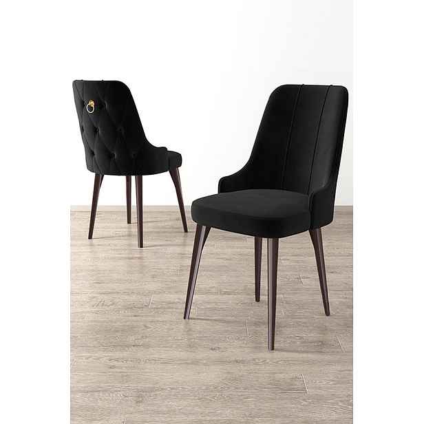 Sada židlí (4 kusy) Newa - Black, Brown
