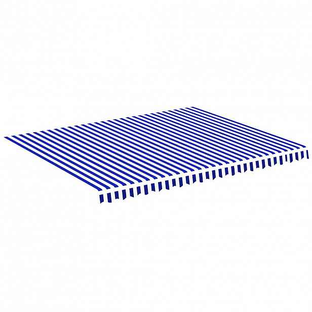 vidaXL Náhradní plachta na markýzu modrá a bílá 450 x 350 cm polyesterová