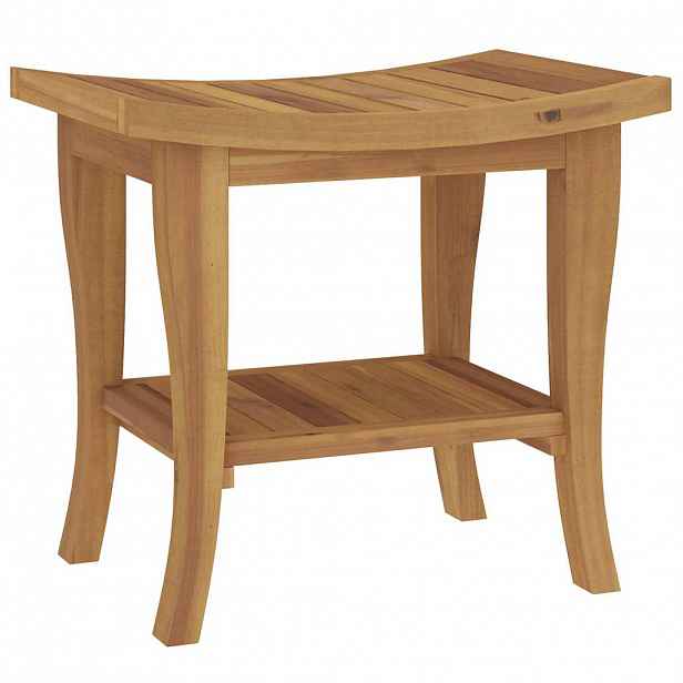 vidaXL Odkládací stolek do koupelny 50x35x45 cm masivní teakové dřevo