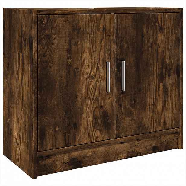 vidaXL Skříňka pod umyvadlo kouřový dub 63x29x55 cm kompozitní dřevo