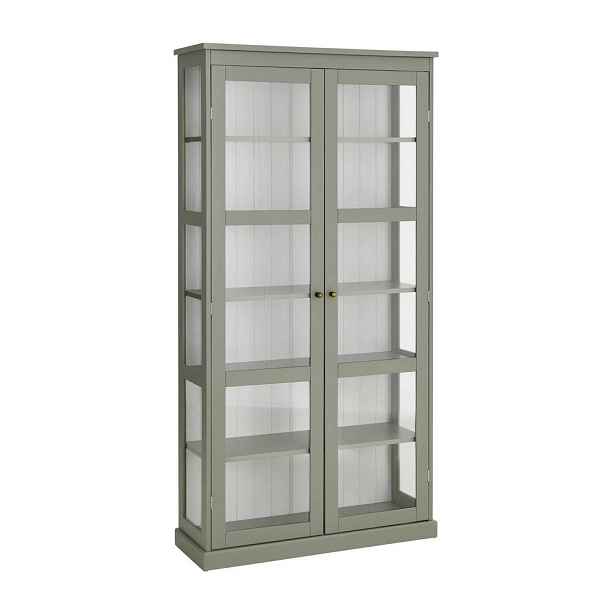 Zelená vitrína z MDF 98x193x34 cm Wilma – Ellos Home