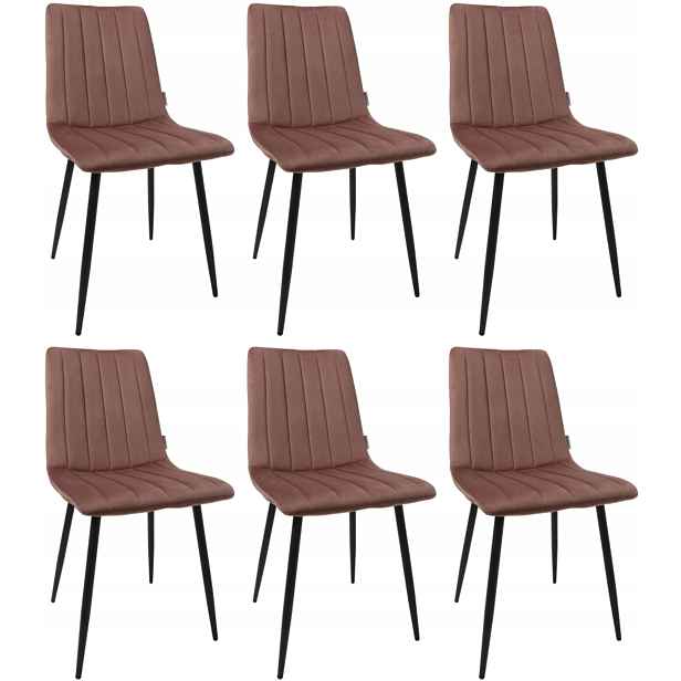 Sada 6 židlí DankorDesign Axa starorůžová