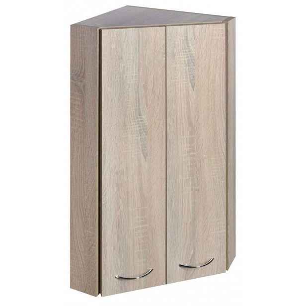 Aqualine Keramia Fresh - Skříňka rohová 35x76x35 cm, dub platin 50333