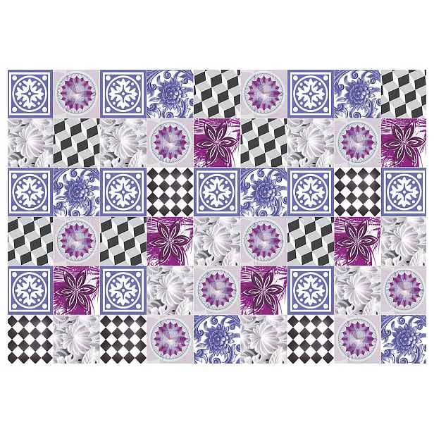 Fototapeta Abstrakce Fialová Mozaika Geometrická 312x219 lepidlo