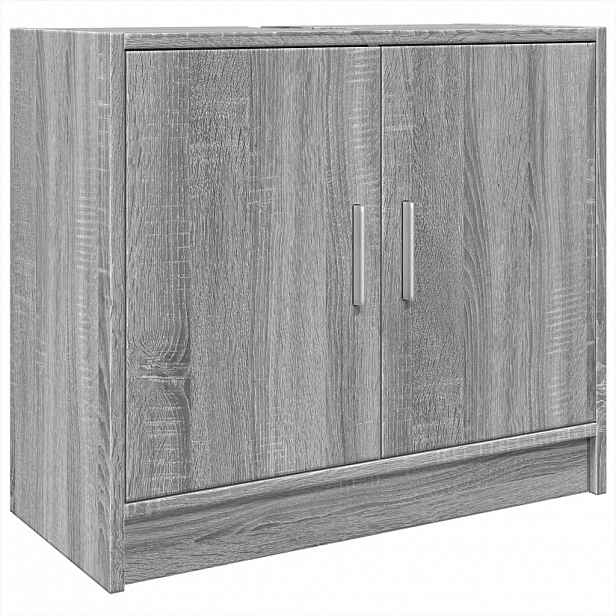 vidaXL Skříňka pod umyvadlo šedá sonoma 63x29x55 cm kompozitní dřevo