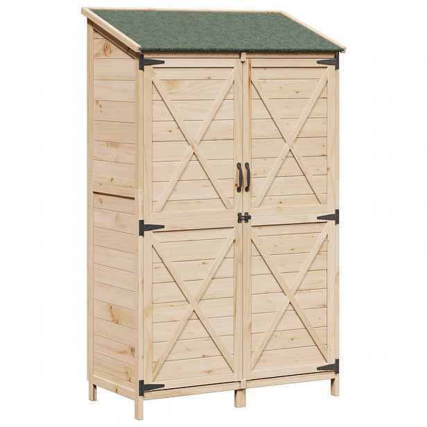 vidaXL Zahradní shed Přírodní 106 x 56 x 176,5 cm