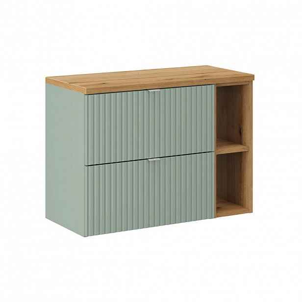 Petits-meubles SKŘÍŇKA POD UMYVADLO 80.4cm Jade Zelená a dřevo