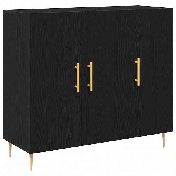 vidaXL Servírovací skříň Černý dub 90 x 34 x 80 cm Kompozitní dřevo