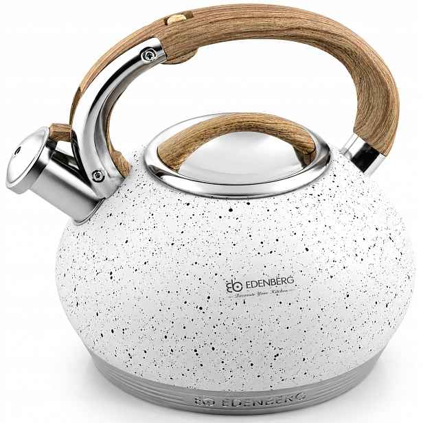 Konvice Ocelová s píšťalkou 3L Indukce Gaz Edenberg Premium Silné Dno
