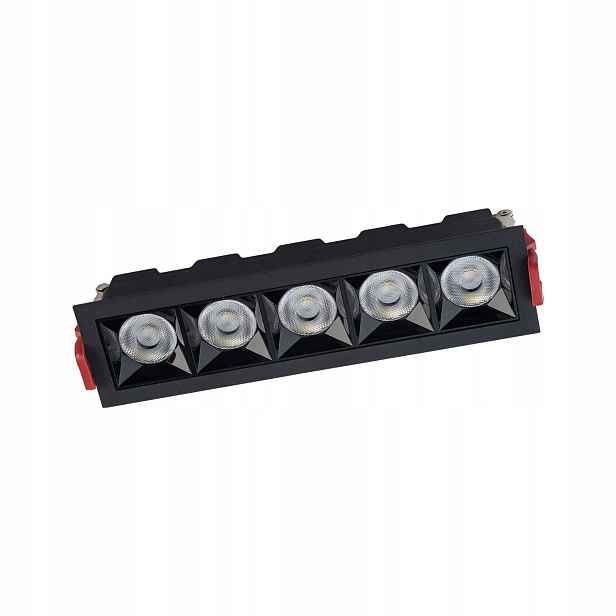 Podomítková lineární lampa reflektorová 20W Led černá Nowodvorski