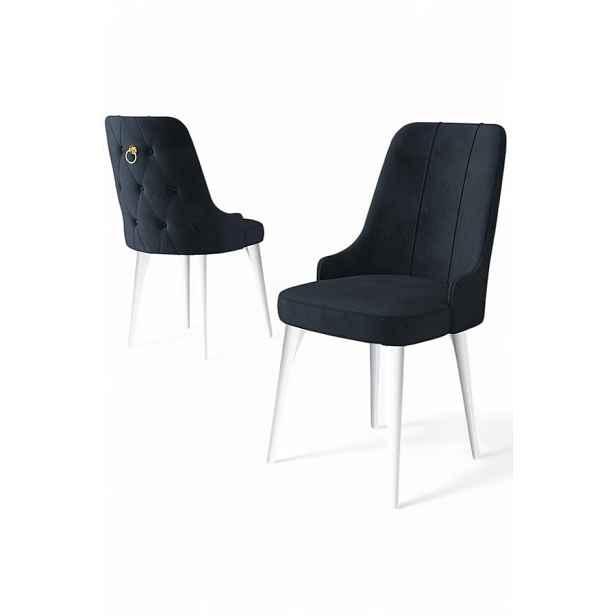 Sada židlí (4 kusy) Newa - Anthracite, White