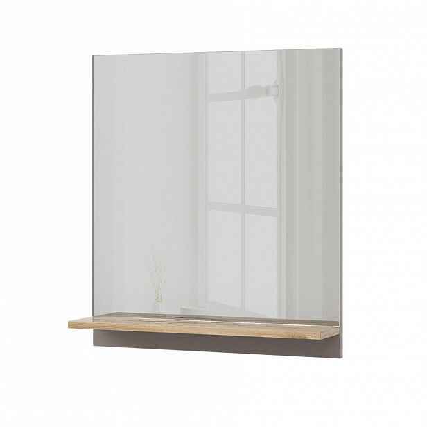 Vicco KOUPELNOVÁ ZRCADLOVÁ SKŘÍŇKA Marelle Greige 60 x 67 cm s policí