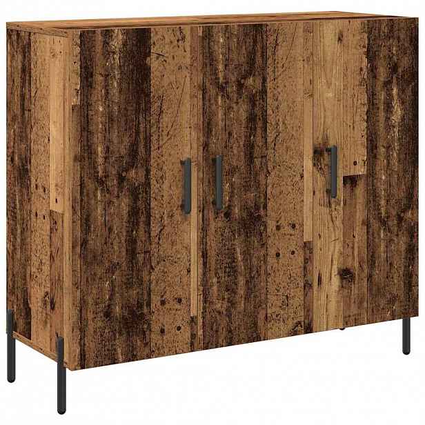 vidaXL Servírovací skříň Staré dřevo 90 x 34 x 80 cm Kompozitní dřevo
