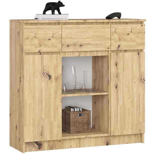 Ak furniture Komoda Baros 100 cm dub artisan