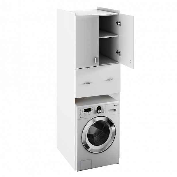 Hluboká skříňka nad pračku NATALI TYP 9, bílá