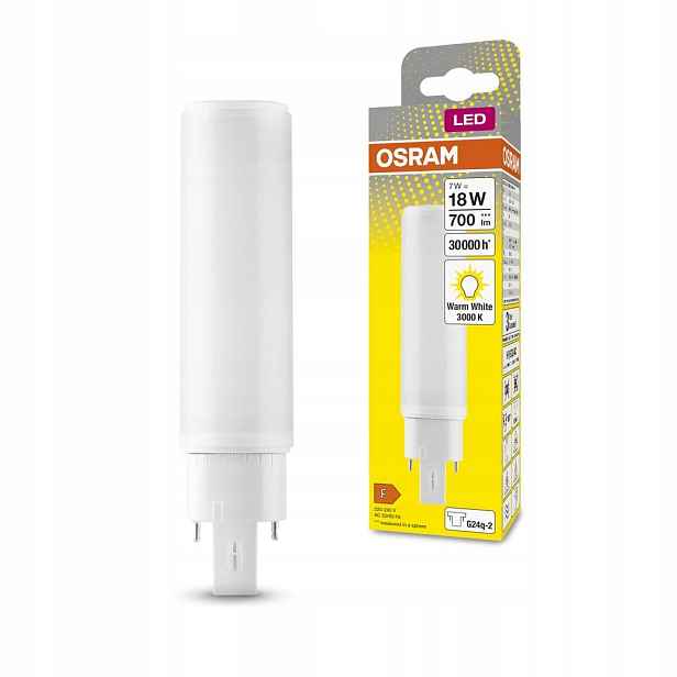 Jednostranná Led žárovka G24q-2 7W 3000K Dulux Led D/e Hf & Ac Osram