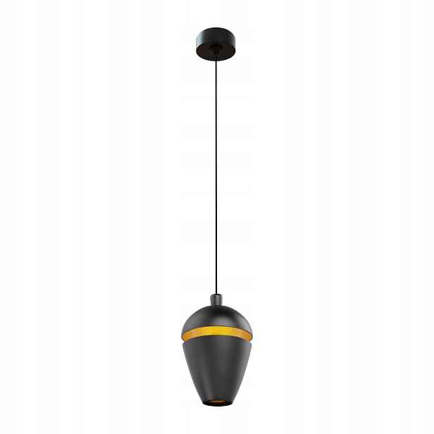 Závěsná Led lampa černá zlatá bodová nad stůl ostrov bar 3000K Maxlight