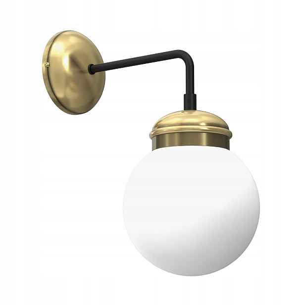 Loftové nástěnné svítidlo Luminex Hydro E14 15W Zlatá bílá koule