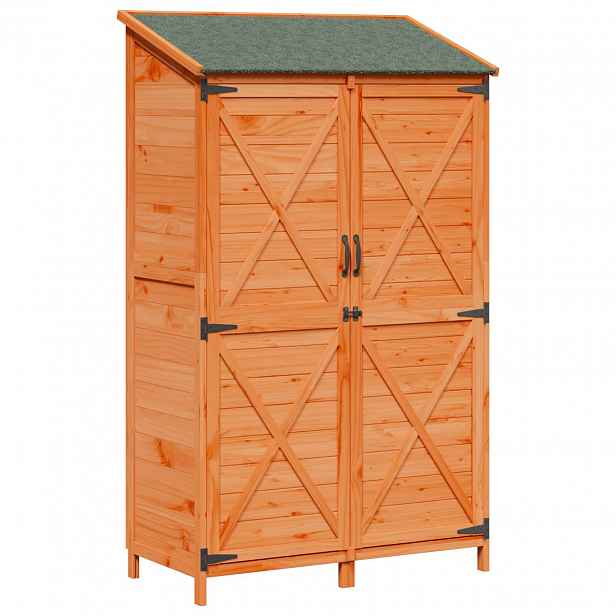 vidaXL Zahradní shed Hnědá 106 x 56 x 176,5 cm Masivní jedlové dřevo